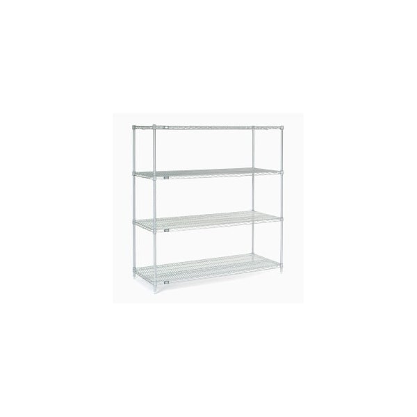 Global Equipment Nexel Stainless Steel Wire Shelving Starter 60"W x 24"D x 63"H 24606S - main